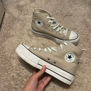 Womens Converse Chuck Taylor All Star Lift Hi Sneaker - Wonder Stone - size 6
